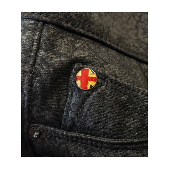 Hudson Nico Midrise Super Skinny Jeans Women’s 25 Echo Black Snake Print - Picture 3 of 10